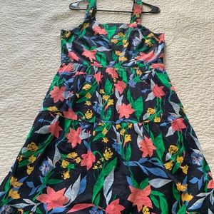 J Crew Summer maxi dress layered  floral size 6